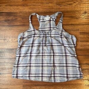 Garage Y2K Grunge Plaid Babydoll Cami Women L Indie Sleaze Coquette 100% Cotton